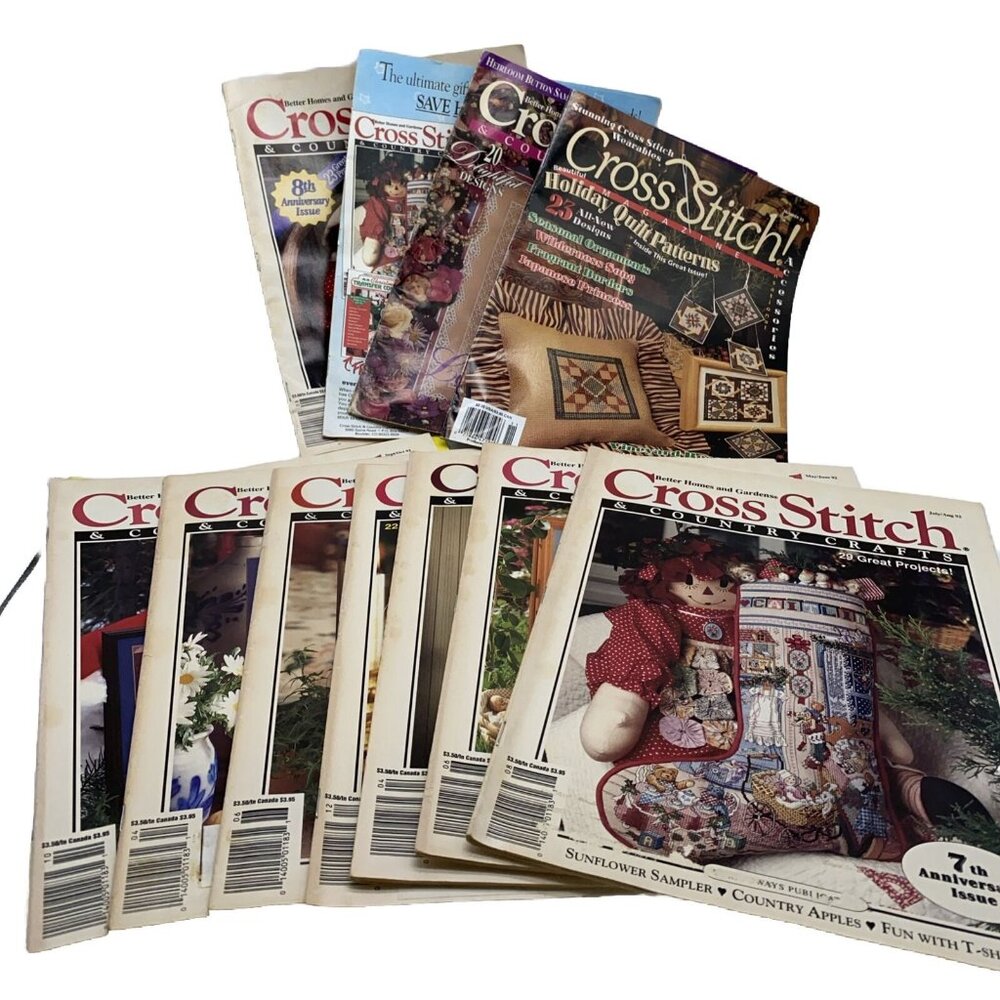 11 Cross Stitch & Country Craft Magazines 90s Christmas Better Homes And Gardens